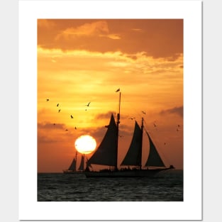 Sunset Sail in Key West II Posters and Art